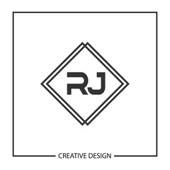 Initial Letter RJ Logo Template Design Vector Illustration