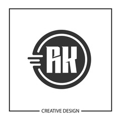 Initial Letter RK Logo Template Design Vector Illustration