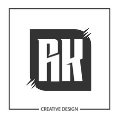 Initial Letter RK Logo Template Design Vector Illustration