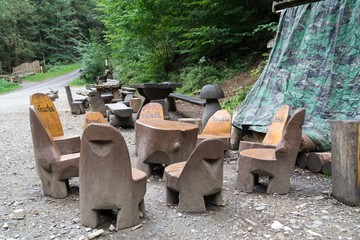 Horni Lipova, Czech Republic - September 04, 2018: Attractions in 