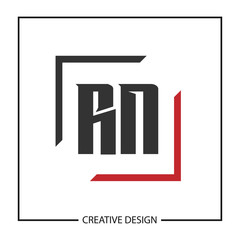 Initial Letter RN Logo Template Design Vector Illustration