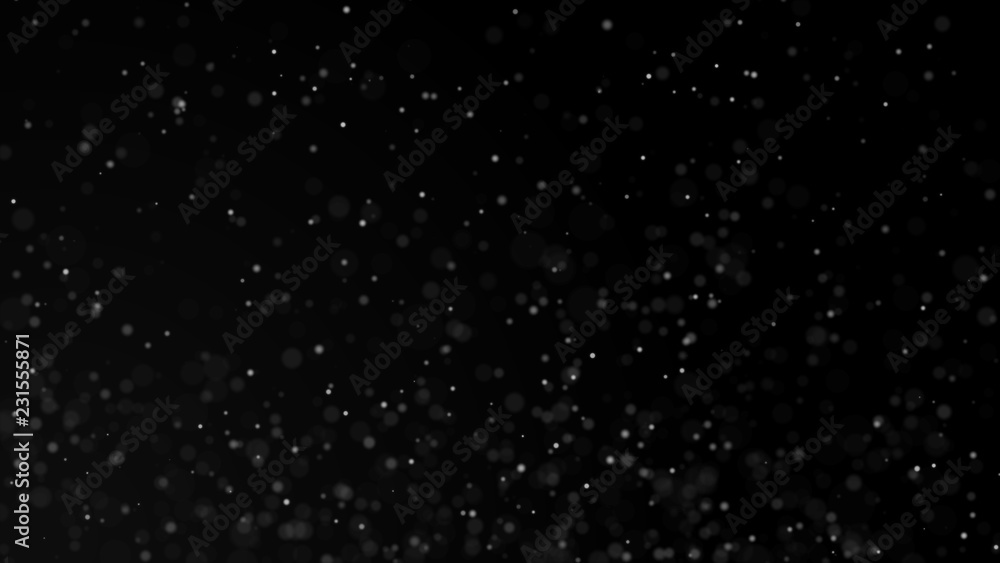 Aufkleber Dust particles. Abstract background of particles. Cosmic galaxy illustration. 3d rendering.