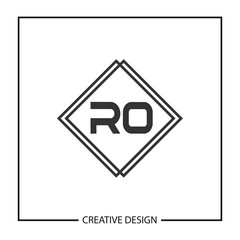 Fototapeta premium Initial Letter RO Logo Template Design Vector Illustration