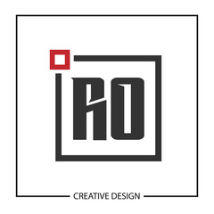Initial Letter RO Logo Template Design Vector Illustration