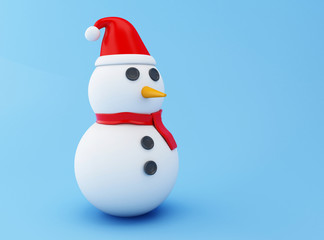 3d Snowman, Christmas concept