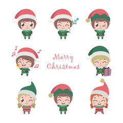 Collection of cute little elves