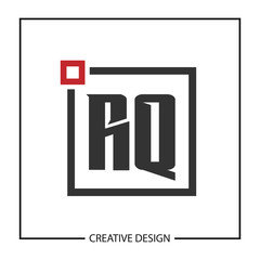 Initial Letter RQ Logo Template Design Vector Illustration