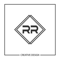 Initial Letter RR Logo Template Design Vector Illustration