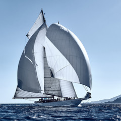 Obraz premium Sailing yacht race. Yachting. Sailing. Regatta. Classic sail yachts 