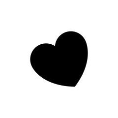Heart icon simple flat style vector illustration