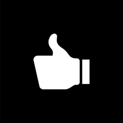 Thumb up symbol, finger up icon vector illustration