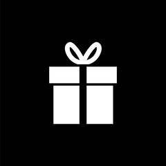 Gift icon simple flat style vector illustration