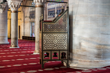 Wooden minbar sermon pulpit of Ottoman times