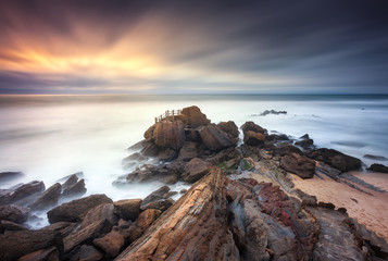 The throne over the rocks, on amazing sunset - 231559282