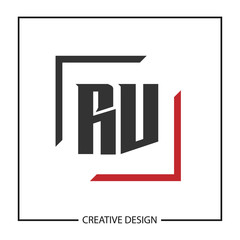 Initial Letter RV Logo Template Design Vector Illustration