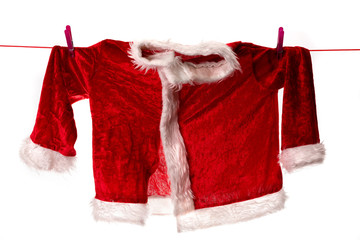 le manteau rouge du père noël suspendu à un fil  © Olivier Tabary