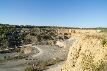 Rock quarry in the nature. Brno, Czech Republic