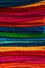 Colorful fabric layers. Texture.