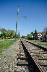 Railway Tracks made with Metal and Wood