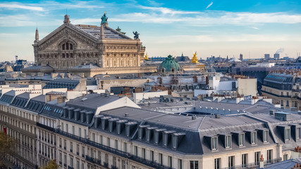Paris, view of the city, with the Opera in background, panorama
