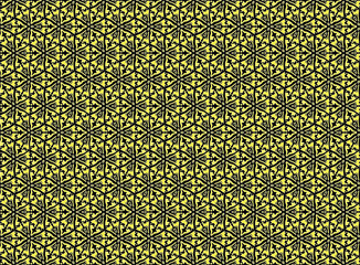 yellow flower abstract ornament on a dark background