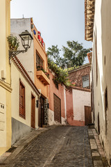 Obraz premium View of a typical street in La Orotava, on the island of Tenerife