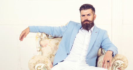 Fashion posing adult man in fashion suit. Perfect to last detail. Close-up of suit. Business men....