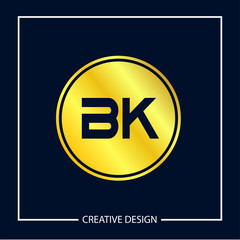 Initial Letter BK Logo Template Design Vector Illustration