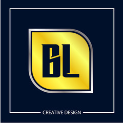 Fototapeta premium Initial Letter BL Logo Template Design Vector Illustration