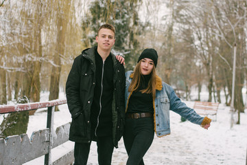 couple in winter