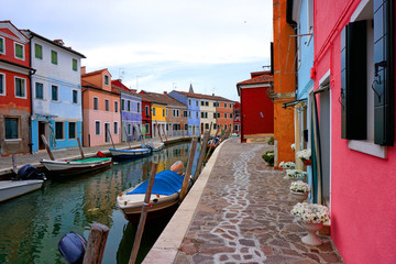 Fototapeta na wymiar Burano island in Venice