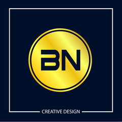 Initial Letter BN Logo Template Design Vector Illustration