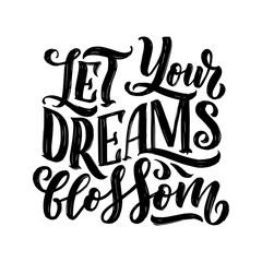 Lettering quote about flowers, illustration made in vector. Postcard, invitation and t-shirt design with handdrawn composition.