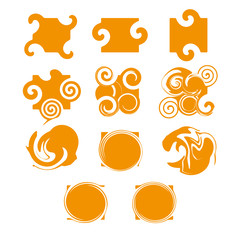 set of vector abstract icons