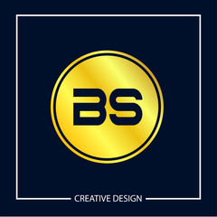 Initial Letter BS Logo Template Design Vector Illustration