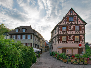 Fototapeta na wymiar In der Altstadt von Colmar, Elsass, Frankreich 
