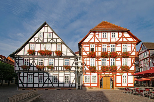 In der Altstadt von Eschwege, Hessen, Deutschland 