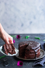 Vegan Triple Chocolate Cake