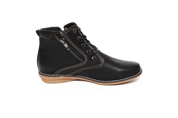 Women's demi-season shoes leather isolated on white background