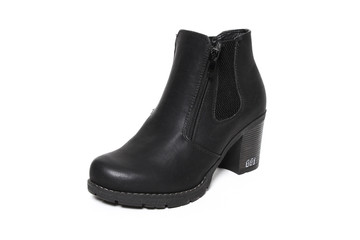 Women's demi-season shoes leather isolated on white background