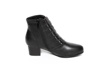 Women's demi-season shoes leather isolated on white background