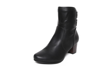 Women's demi-season shoes leather isolated on white background