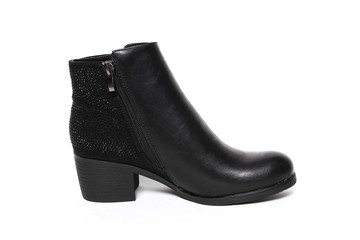 Women's demi-season shoes leather isolated on white background