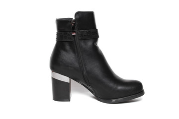 Women's demi-season shoes leather isolated on white background