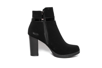 Women's demi-season shoes leather isolated on white background