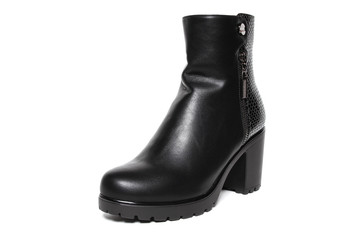 Women's demi-season shoes leather isolated on white background