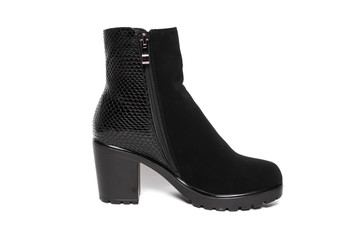 Women's demi-season shoes leather isolated on white background