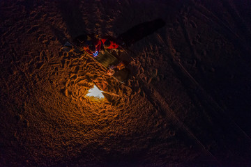 While looking for meteorites at Atacama Desert we made a stop for sleeping in the middle of the...