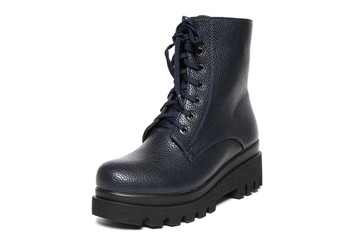 Women's demi-season shoes leather isolated on white background