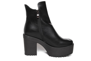 Women's demi-season shoes leather isolated on white background